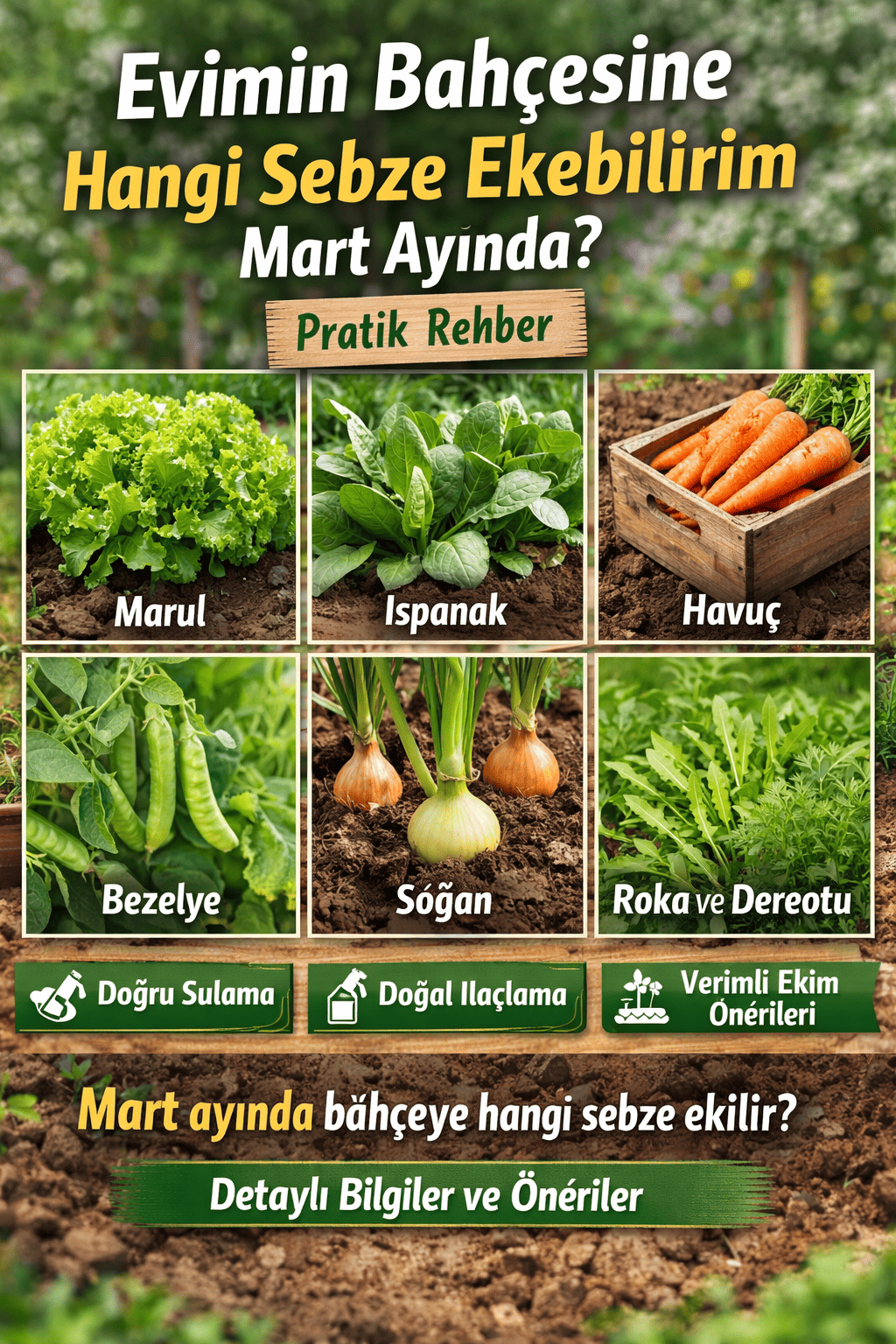 Evimin Bahçesine Hangi Sebze Ekebilirim Mart Ayında