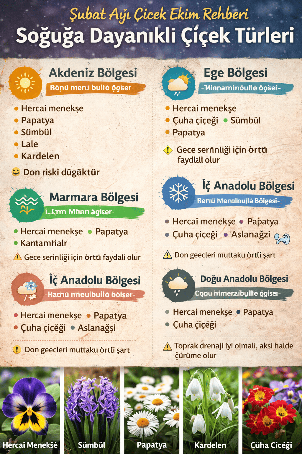 Şubat’ta Soğuğa Dayanıklı Çiçek Türleri (1)